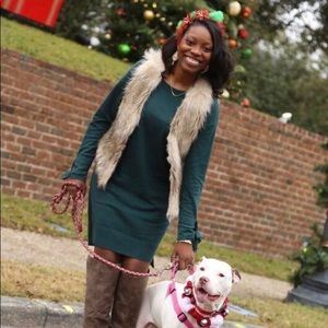 Forest Green Sweater Dress
